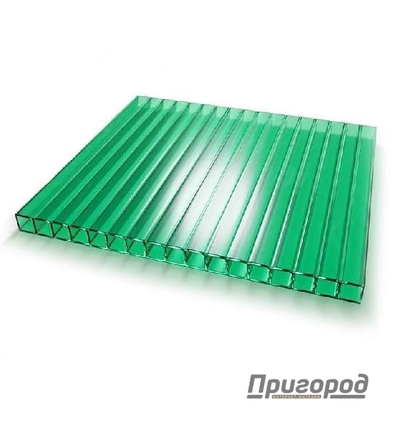Поликарбонат сотовый h2,1м  8мм зеленый